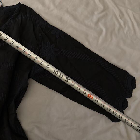 Johnny Was Black, Eyelet, Tunic Top- XS - Picture 8 of 8